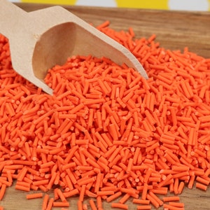 Orange Mix Clay Sprinkles, Fake Sprinkles, Polymer Sprinkles,, Sprinkle Toppings, Decoden, Orange Sprinkles, Slime Supplies