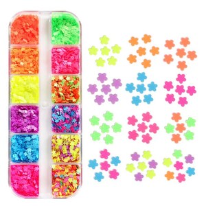 Chunky Glitter Mixed Set, FLOWER Glitter, Chunky Glitter, Manicure Set, Colorful Sequins, Nail Glitter, Slime Supplies, F2