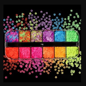 Chunky Glitter Mixed Set, FLOWER Glitter, Chunky Glitter, Manicure Set, Colorful Sequins, Nail Glitter, Slime Supplies CGF1