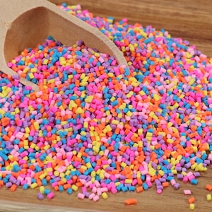 Rainbow Clay Sprinkles, Short Sprinkles, Fake Sprinkles, Polymer Sprinkles,, Sprinkle Toppings, Decoden, Rainbow Sprinkles, Slime Supplies