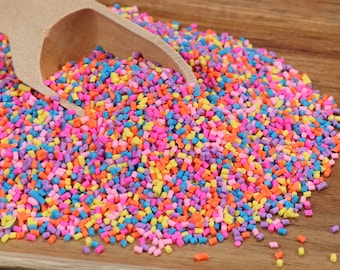 Rainbow Clay Sprinkles, Short Sprinkles, Fake Sprinkles, Polymer Sprinkles,, Sprinkle Toppings, Decoden, Rainbow Sprinkles, Slime Supplies