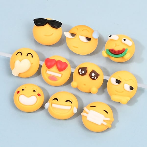 5 Resin 3d Emoji Cabochons, Emoticons, Resin Emoji, Resin Emoji Decoration, Decoden Emoji, Kawaii Decorations, DIY Supplies