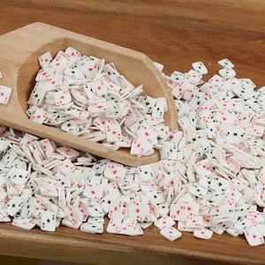 Aces Playing Card Clay Slices, Polymer Clay Slices, Polymer Slices, Decoden, Slime Supplies