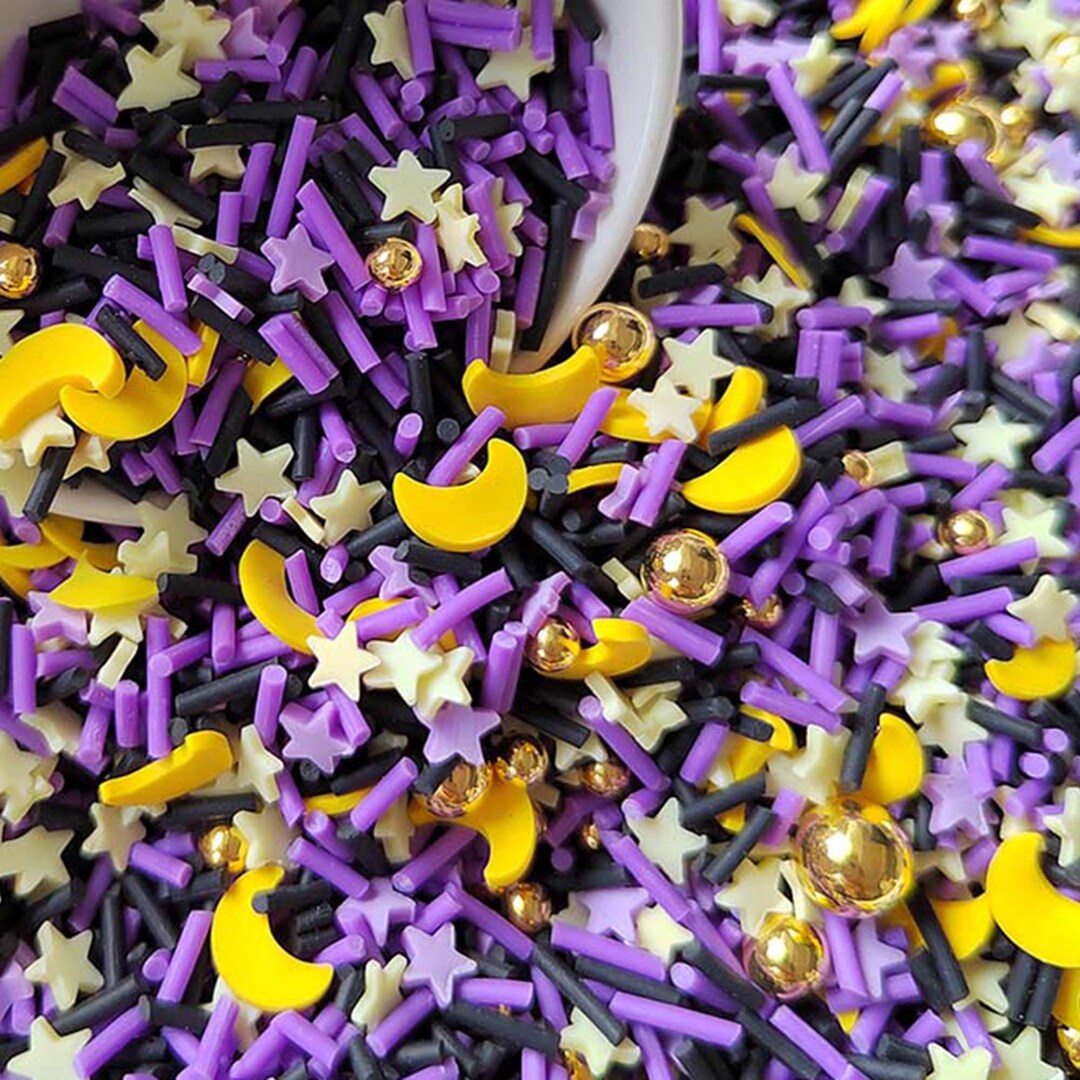 Halloween Starry Night Polymer Sprinkles Mix Spooky Faux Etsy