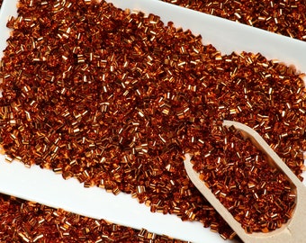 Bulk Copper Orange Metallic Crispy Bingsu Beads for Crunchy Slime, Straw Beads, 3D Glitter, Metallic Beads, Slime Supply