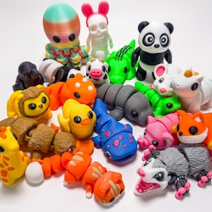 Fidget Pocket Pets, 1.5-2.5 Inches, 3d Printed Mini Fidget Animals