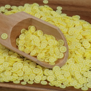 Lemon Clay Slices, Polymer Clay Slices, Polymer Slices, Fruit Slices, Decoden, Slime Supplies