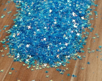 Blue Star Glitter, 4 Point Star Glitter, Holo Shift Glitter, Sprinkle Toppings, Slime Supplies