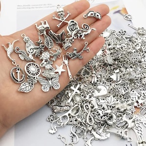 Mixed Vintage Metal Animal Birds Charms Beads Necklace Accessories For Jewelry Making DIY Bracelet Pendant