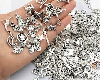 Mixed Vintage Metal Animal Birds Charms Beads Necklace Accessories For Jewelry Making DIY Bracelet Pendant