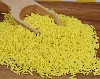 Yellow Clay Sprinkles, Fake Sprinkles, Polymer Sprinkles,, Sprinkle Toppings, Decoden, Yellow Sprinkles, Slime Supplies