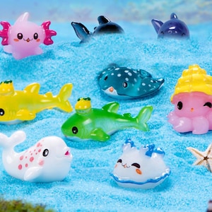Resin Fish Axolotl, Whale, Fish, Dolphin, Jelly Fish , Slime Supplies, Resin Critters, Animal Charms
