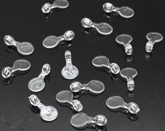 100pcs Plastic Clear Hiding DIY Necklace Hook, Handmade Craft accessories, DIY charms, DIY necklace, Craft material