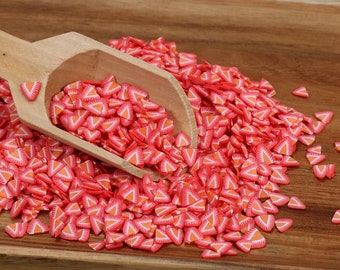 Strawberry Clay Slices, Polymer Clay Slices, Polymer Slices, Fruit Slices, Decoden, Slime Supplies