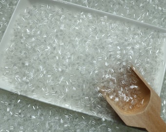 Clear Crispy Bingsu Beads for Crunchy Slime, Straw Beads, 3D Glitter, Slime Supply
