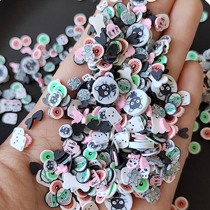 Creepy Cute Halloween Polymer Sprinkles Mix, Spooky Faux Sprinkles, Clay Fake Sprinkes, Decoden, Slime Supplies