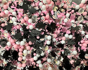Spiders Crystal Ball Halloween Polymer Sprinkles Mix, Spooky Faux Sprinkles, Clay Fake Sprinkes, Decoden, Slime Supplies