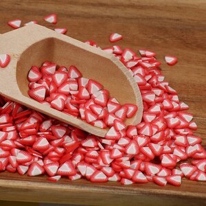 Strawberry Clay Slices, Polymer Clay Slices, Polymer Slices, Fruit Slices, Decoden, Slime Supplies