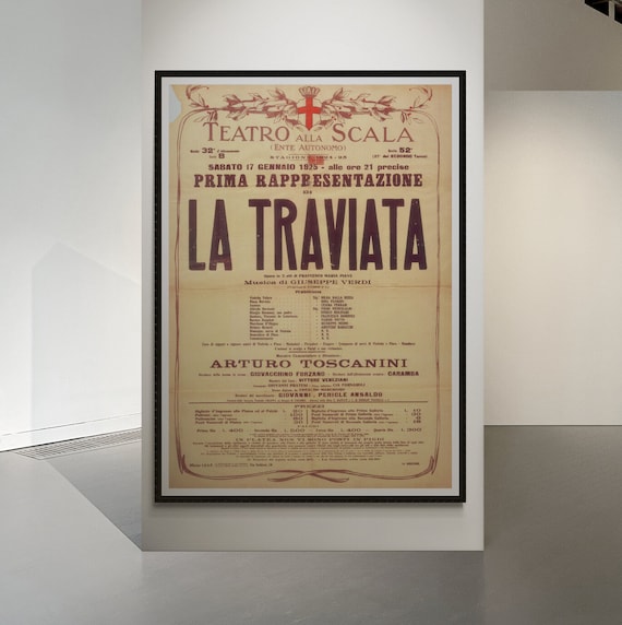 Poster of the Theatrical Work LA TRAVIATA of January 17