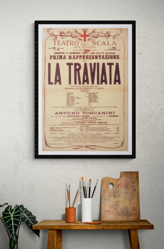 Poster of the Theatrical Work LA TRAVIATA of January 17