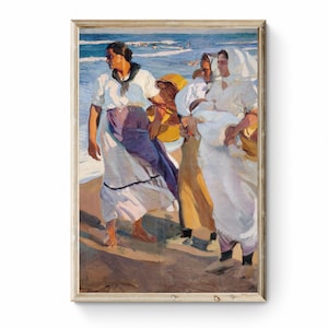 Painting by Joaquín Sorolla y Bastida1915 / Printable painting / Fishermen from Valencia / downloadable file resolution 300 dpi