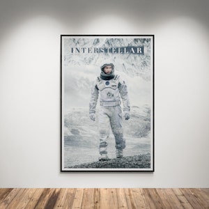 Póster de película interestelar / Pintura imprimible / archivo descargable resolución de 300 ppp