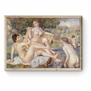 Peinture d'Auguste Renoir / Peinture imprimable / Les Grands Baigneurs / résolution de fichier téléchargeable 300 dpi
