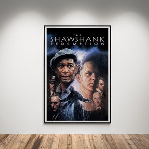 Movie poster The Shawshank Redemption - Shawshank Redemption movie / Printable painting / downloadable file resolution 300 dpi