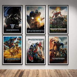 6 Transformers-Filmplakat / Druckbares Gemälde / herunterladbare Datei mit 300 dpi-Auflösung