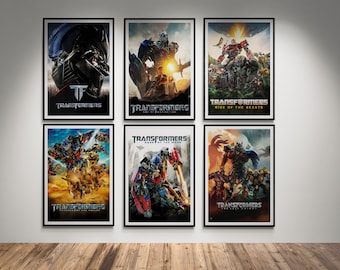 6 Transformers Movie Posters / Printable Frame / Downloadable File 300 dpi resolution