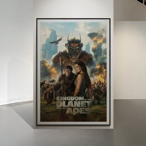 Movie poster Kingdom of the Planet of the Apes (2024) movie / Printable painting / downloadable file resolution 300 dpi