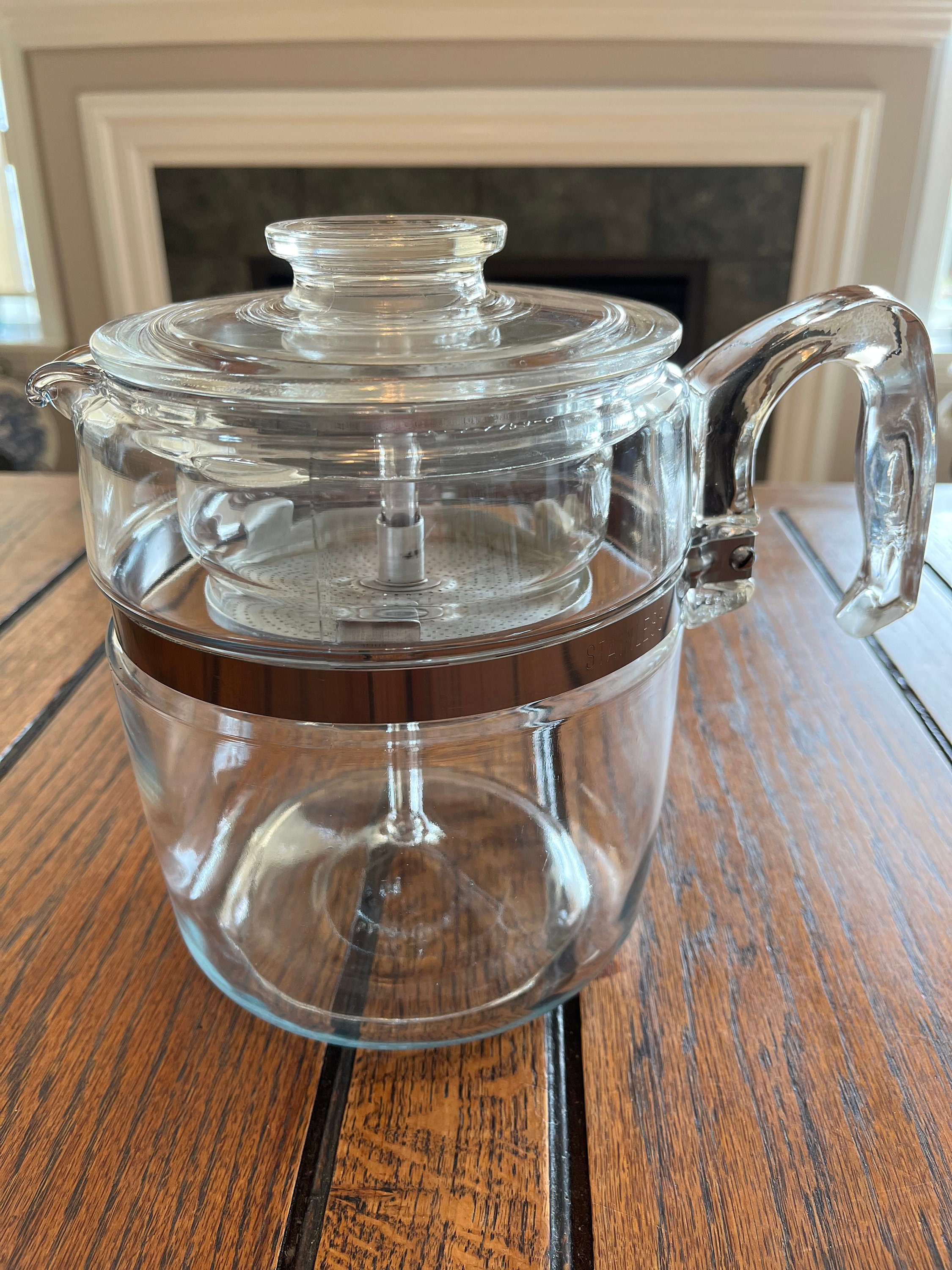  VINTAGE Corning Pyrex Flameware 4 cup Percolator Coffee Pot:  Other Products: Home & Kitchen