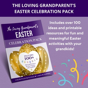 Pack d'activités Célébration de Pâques pour petits-enfants de grands-parents aimants | Pages couleur imprimables et modèles de cartes