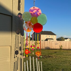 Flower suncatcher and beaded windchime