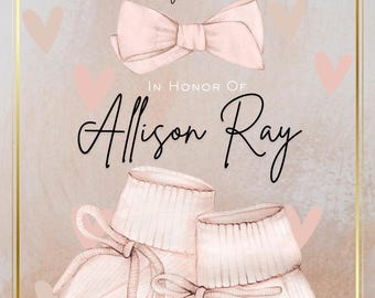 Digitale anpassbare Babypartyeinladung (Mädchen)