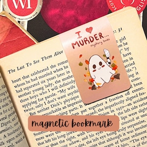 Kawaii Ghost Magnetic Bookmark for Horror Lovers and Bookworms | Glossy