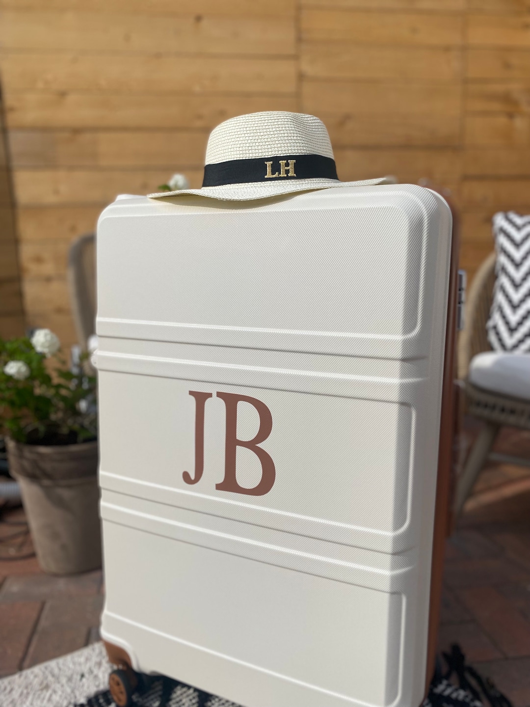 Monogram Suitcase Personalised Monogram Hard Shell 24inch Suitcase Luggage for - Etsy