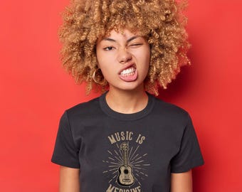 Music is medicine, vintage graphic tee