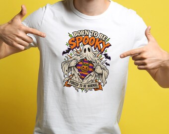 Born be spooky, foced to be normal, halloween graphic tee