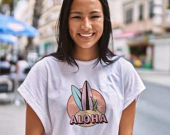 Aloha surfboards t-shirt, vintage graphic tee