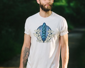 Surfboard flowers t shirt, tropical graphic tee