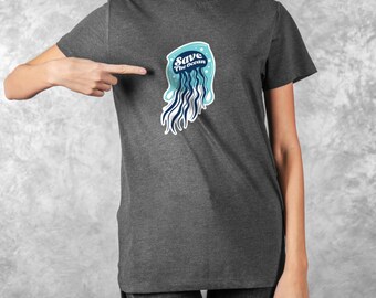 Save ocean, illustrative graphic tee