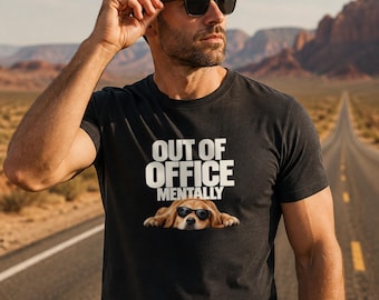 Out office mentally, dog graphic tee