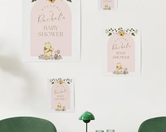 Winnie the pooh Baby Shower Welcome Sign