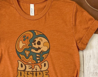 Camiseta de calavera retro, camiseta de esqueleto, camiseta con frase sarcástica, camiseta divertida, regalo único, estilo retro vintage, ropa de esqueleto, camiseta unisex