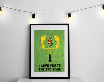 Touchdown Football Handprint Craft Football Handprint - Etsy