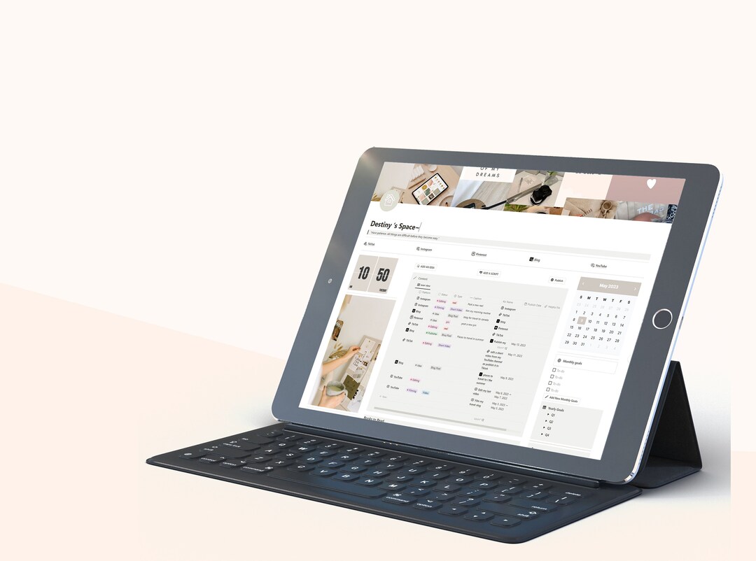 Notion Template for Content Creators and Entrepreneurs - Etsy