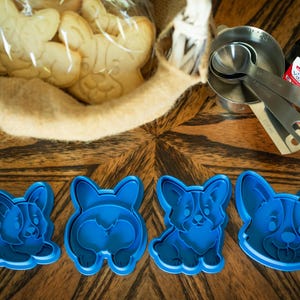 Corgi Cookie Cutter Set | 4 Adorable Poses | Dog Lover Gift | 3D Printed | Cute Corgi Cookies | Baking Supplies | Kawaii Kitchen Tools