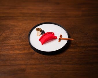 Mini Zen Garden Kit (Circle): 3D-Printed Japanese Meditation Set