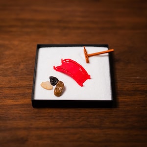Mini Zen Garden Kit Square | Square Desktop Meditation Set | Japanese Sand Garden with Rake & Stones | Office Stress Relief Decor